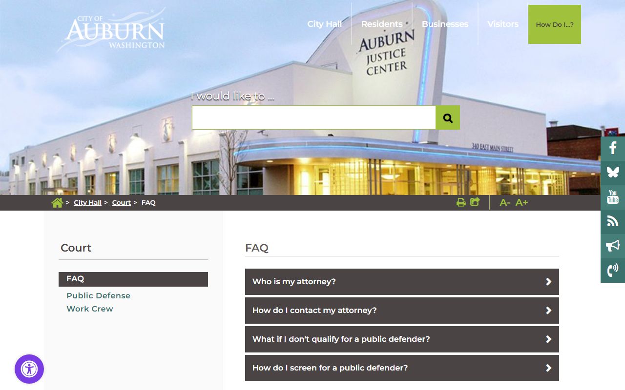 Auburn Traffic Court Records and court FAQ