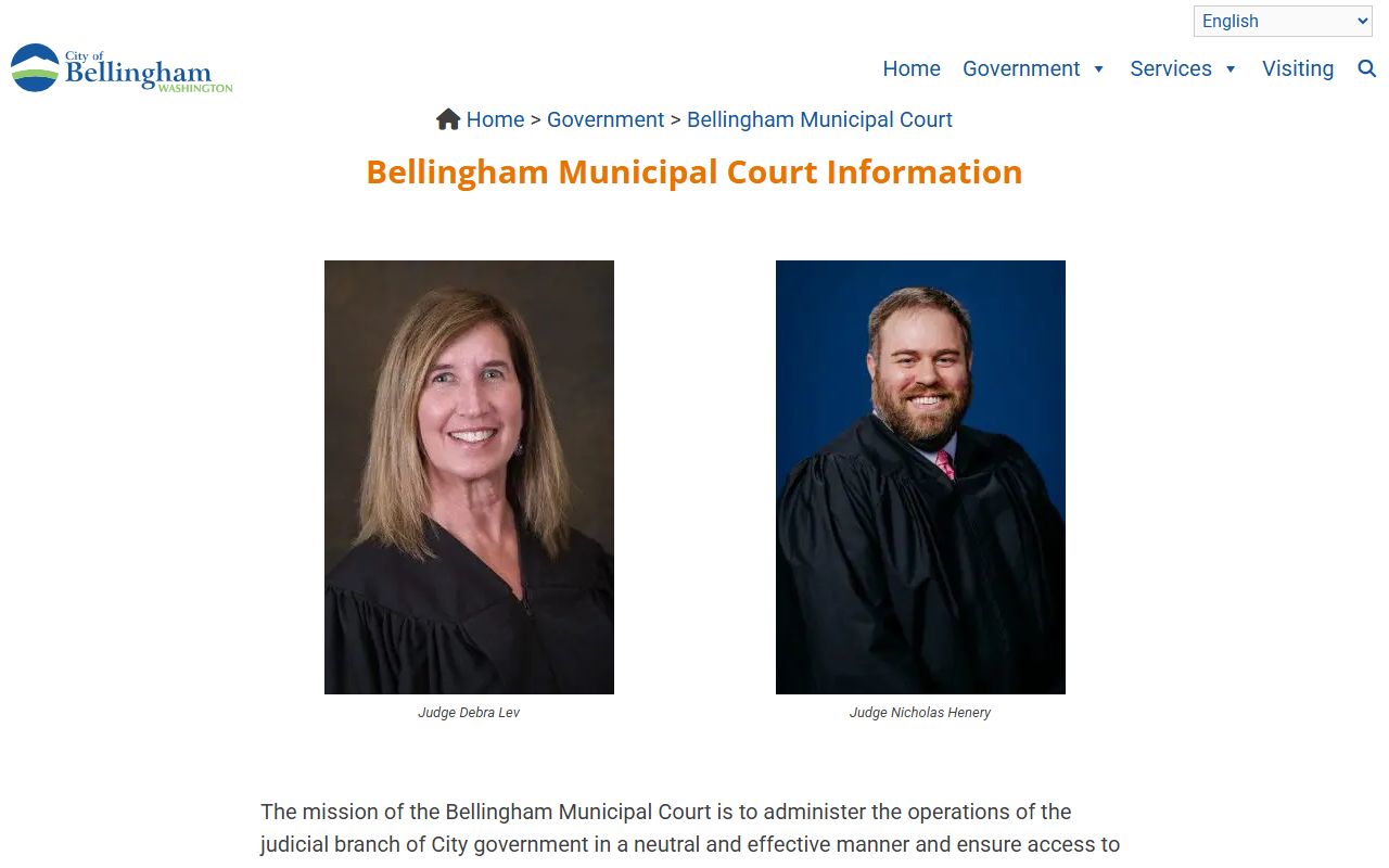 Bellingham Traffic Court Records municipal court about page