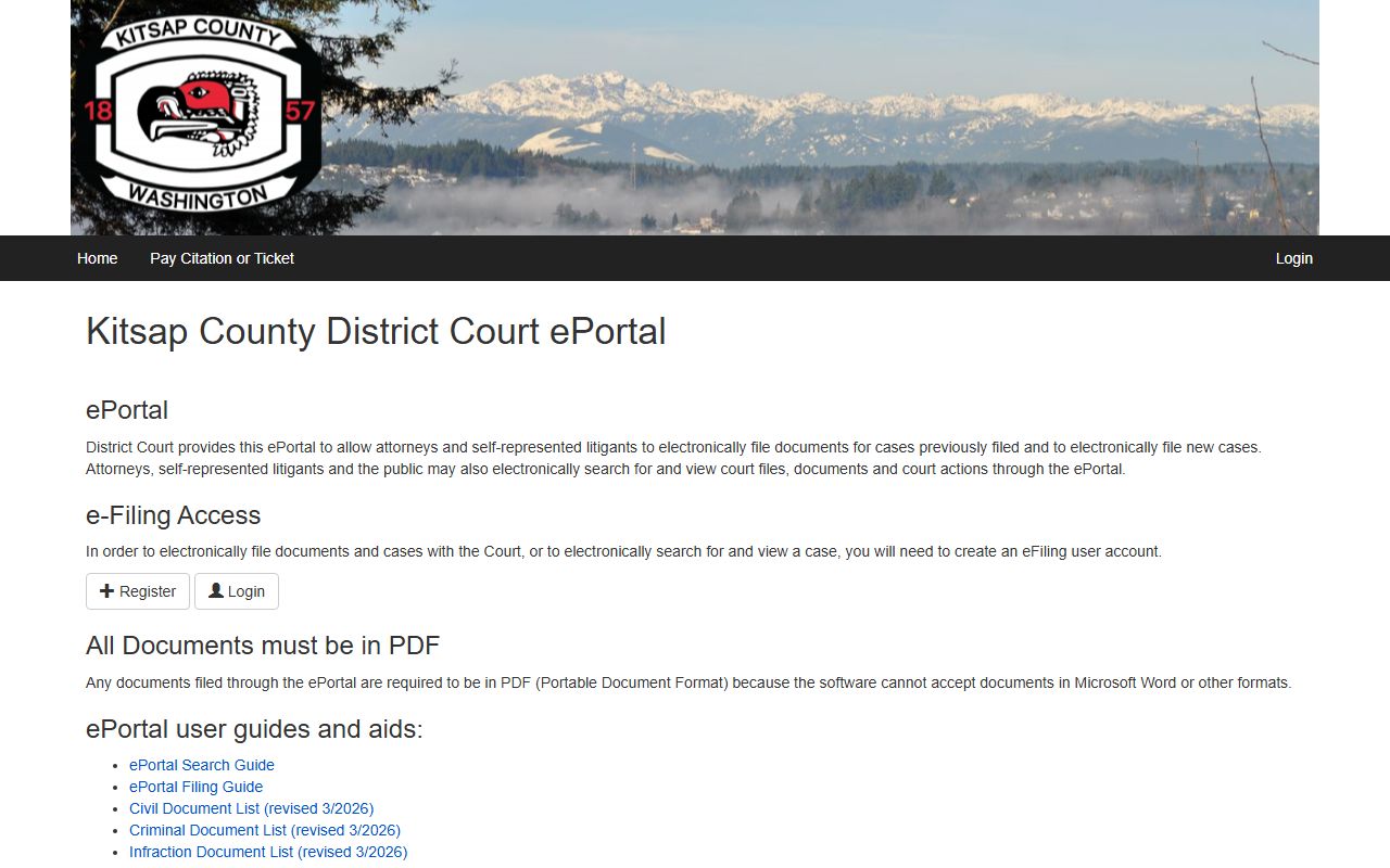Bremerton Traffic Court Records Kitsap County ePortal