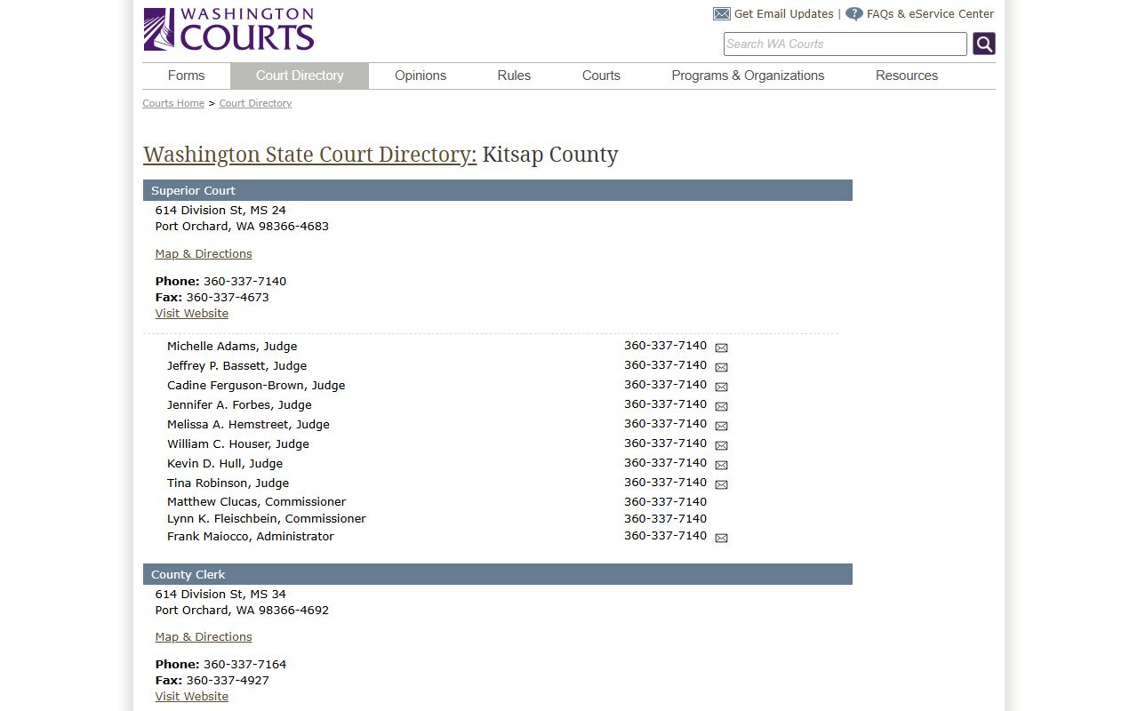 Bremerton Traffic Court Records Kitsap County court directory