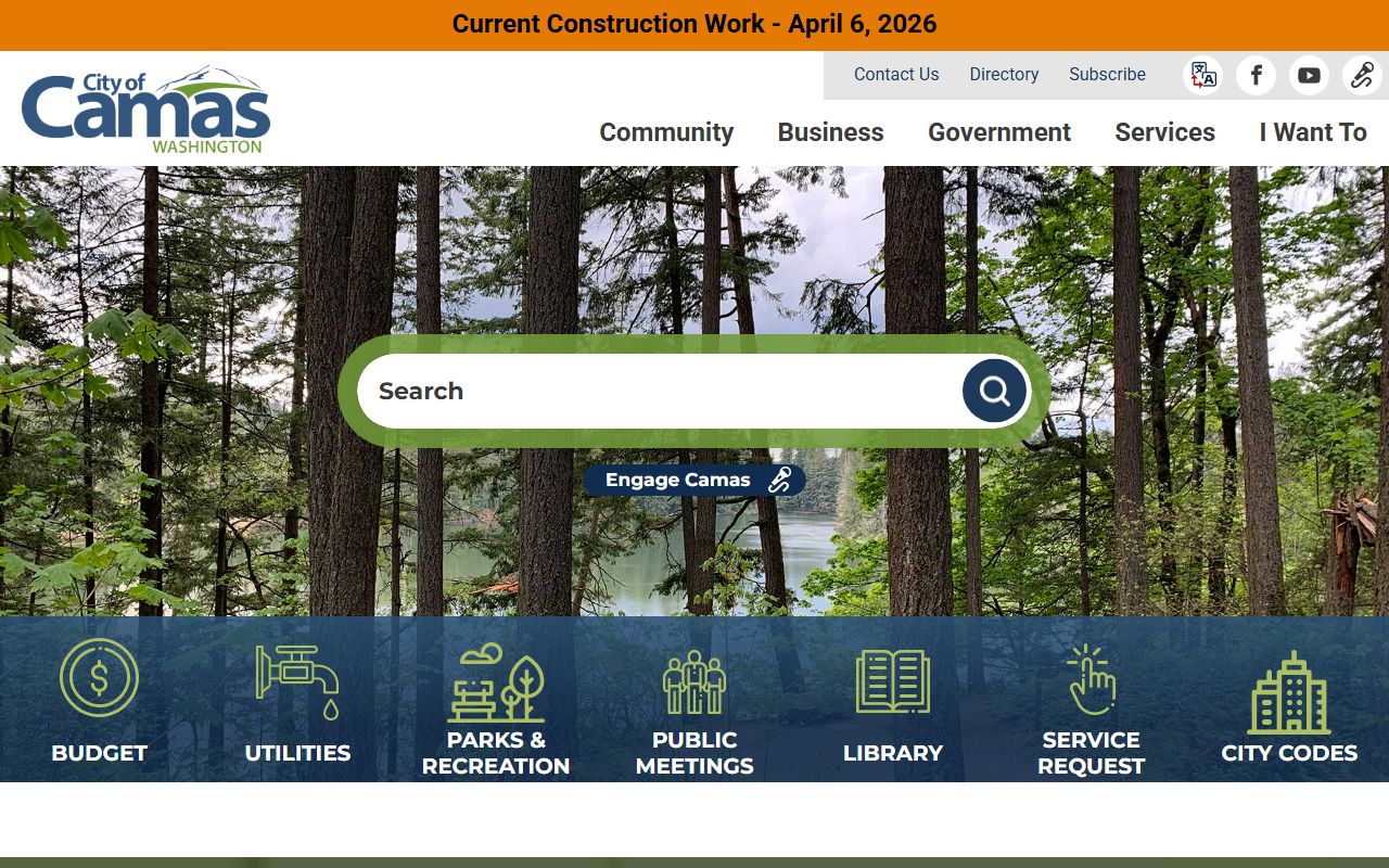 Camas Traffic Court Records city homepage