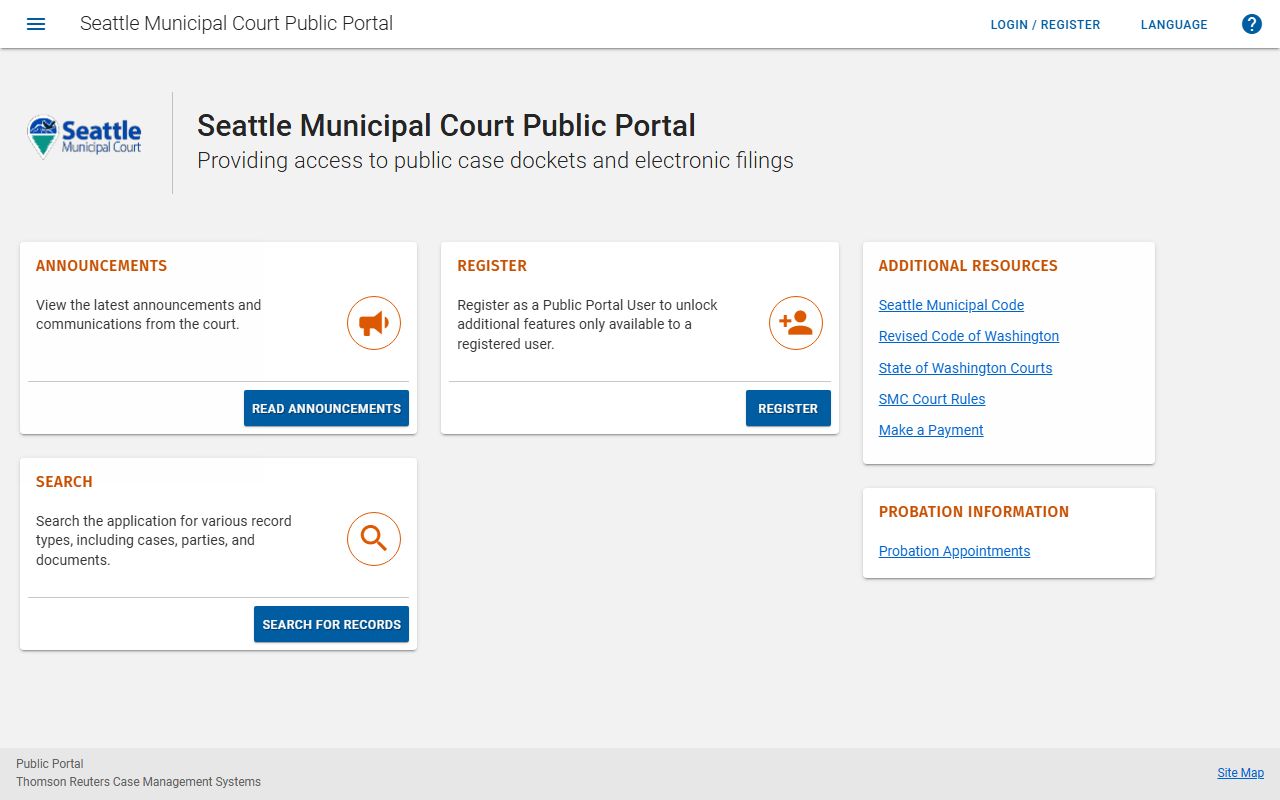 Seattle Traffic Court Records online case records