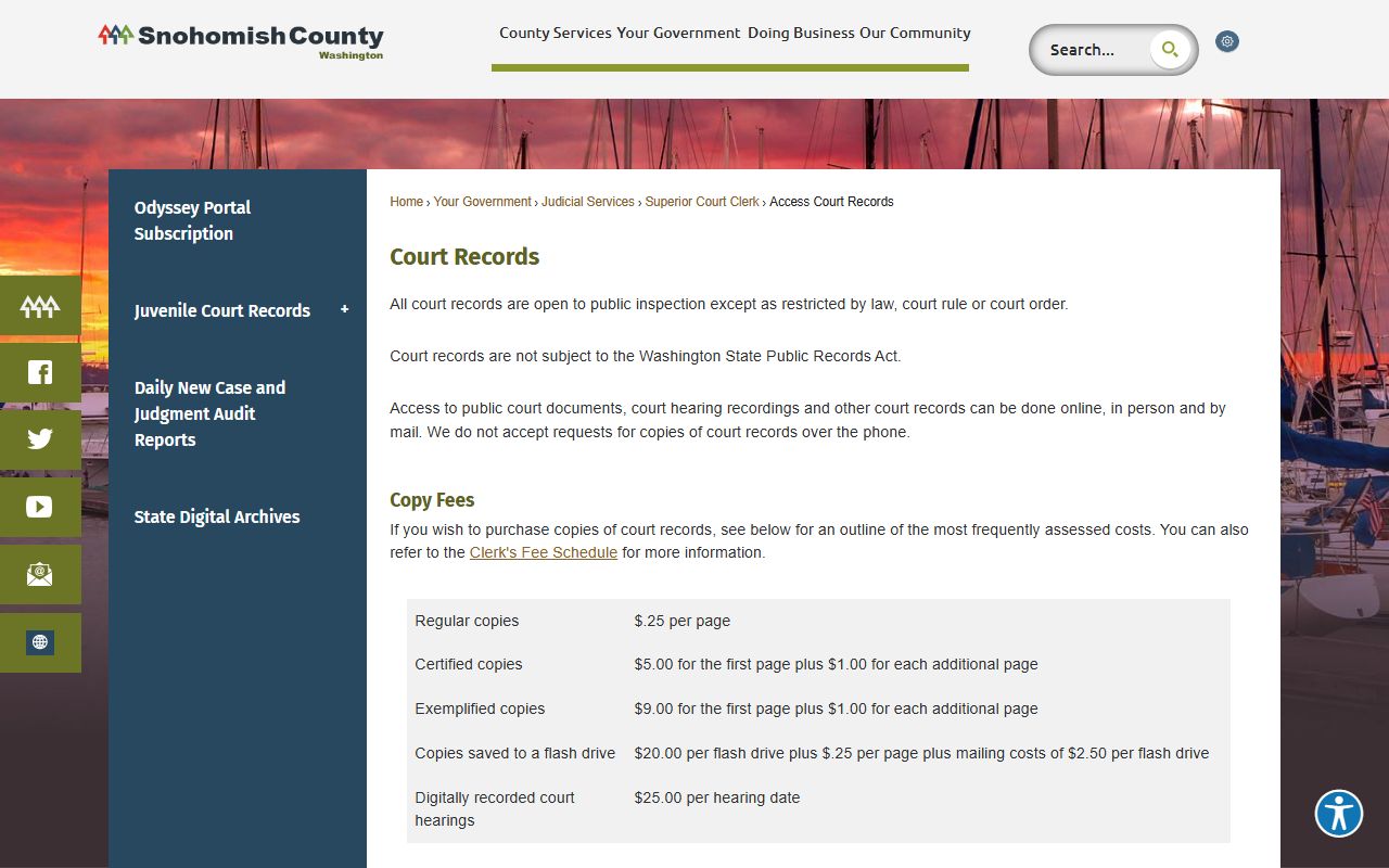 Snohomish County Traffic Court Records public access terminals