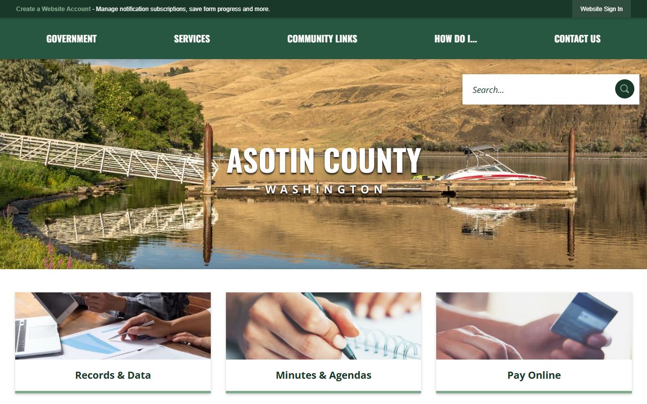 Asotin County Traffic Court Records county homepage