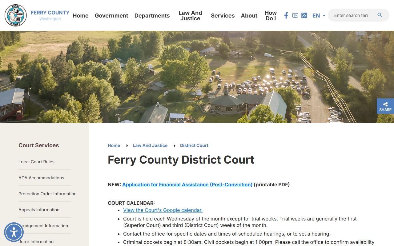 Ferry County Traffic Court Records district court