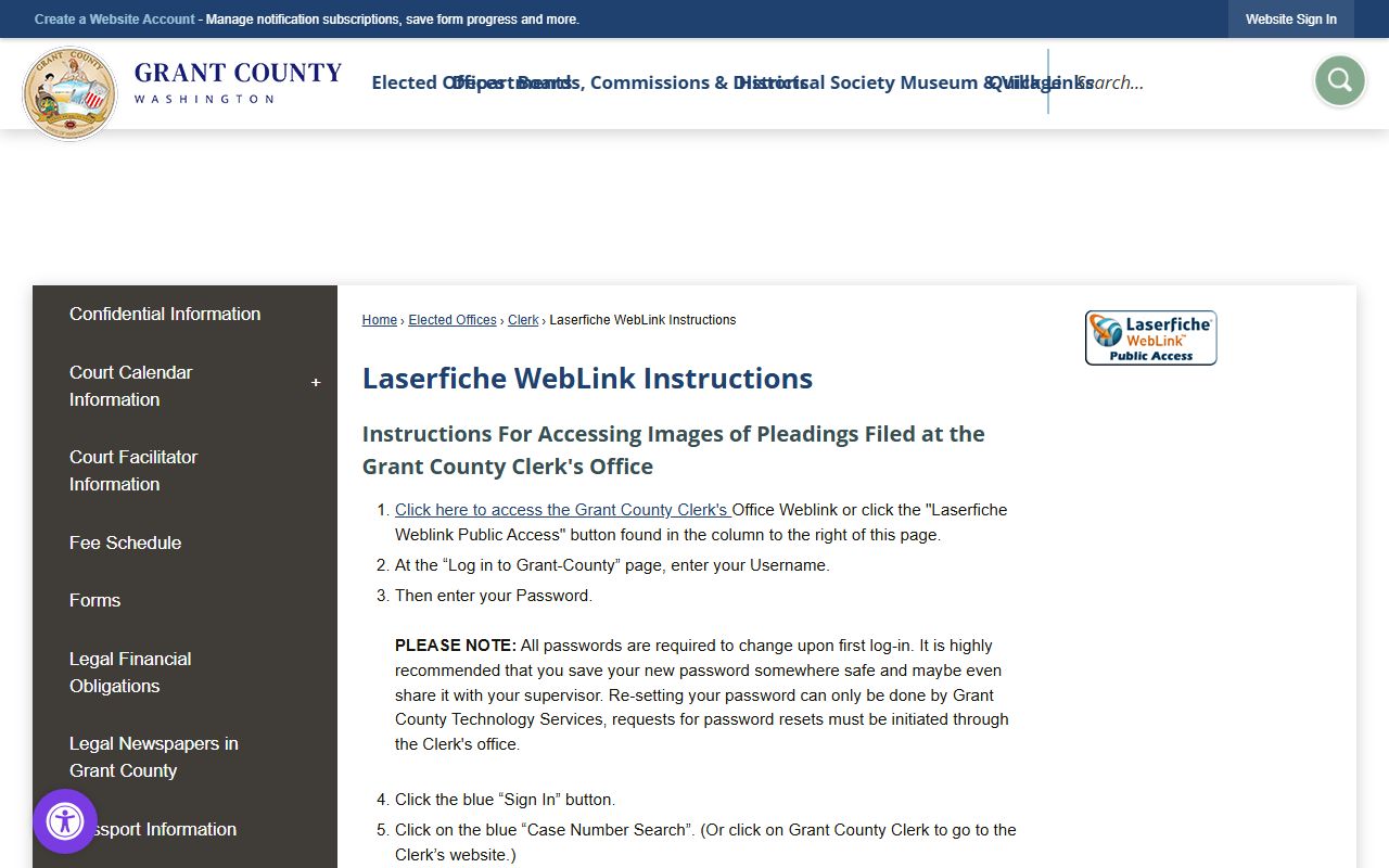 Grant County Traffic Court Records document image lookup