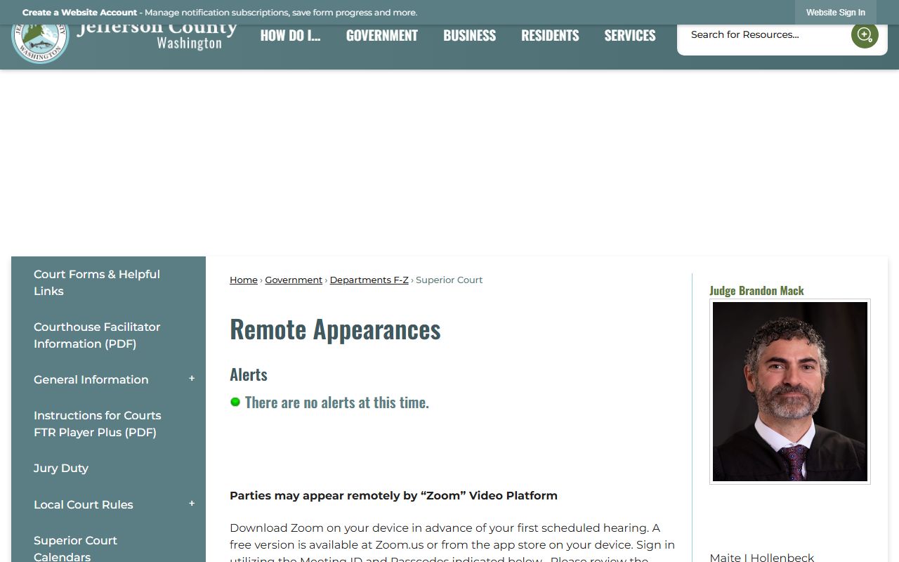 Jefferson County Traffic Court Records superior court page