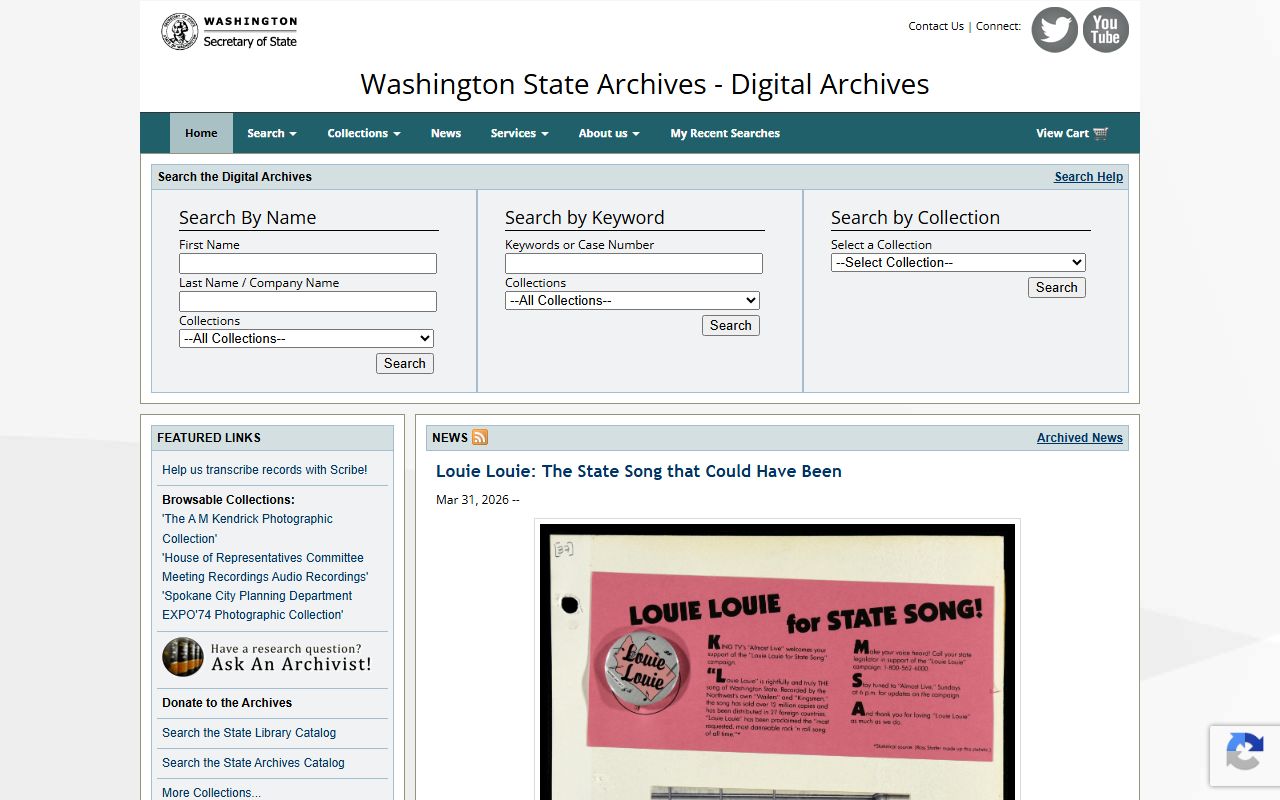 Washington Traffic Court Records digital archives source